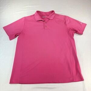 Nike Golf Mediium Dri-FIT Bright Pink Short Sleeve Polo Shirt Tour Performance